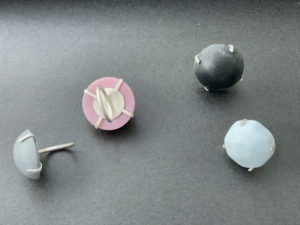 Globus Ring Silber/Acryl 150 Euro